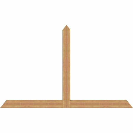 Ekena Millwork Portland Timber Gable Bracket, Western Red Cedar, 96"W x 60"H x 5 1/2"D x 5 1/2"F, 15/12 Pitch GBW096X60X0606POR00SWR